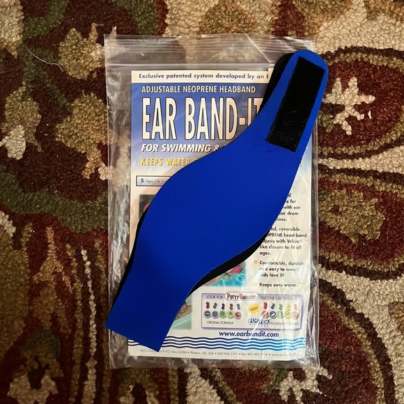 EAR BAND-IT sz Large Fits size 12-to-Adult Blue Band Velcro Closures STRETCH NEW - Picture 10 of 10